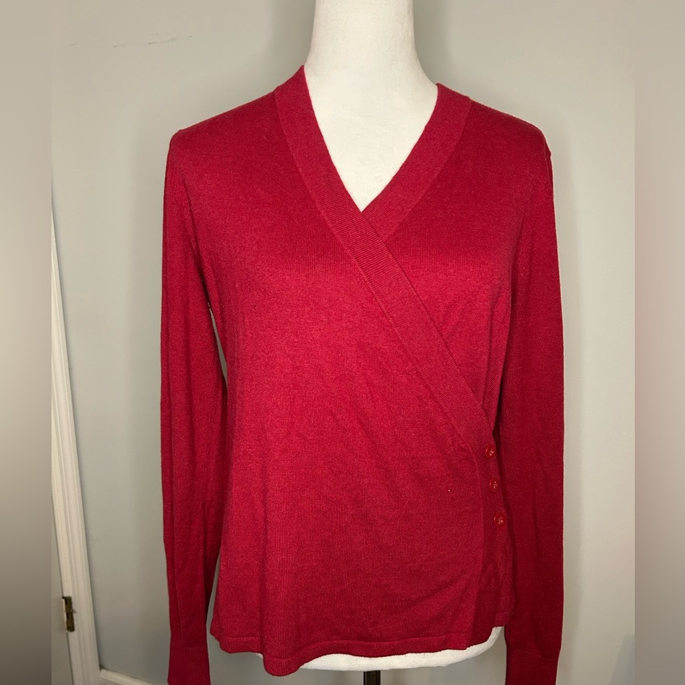 CAbi V Neck Wrap Front Cardigan